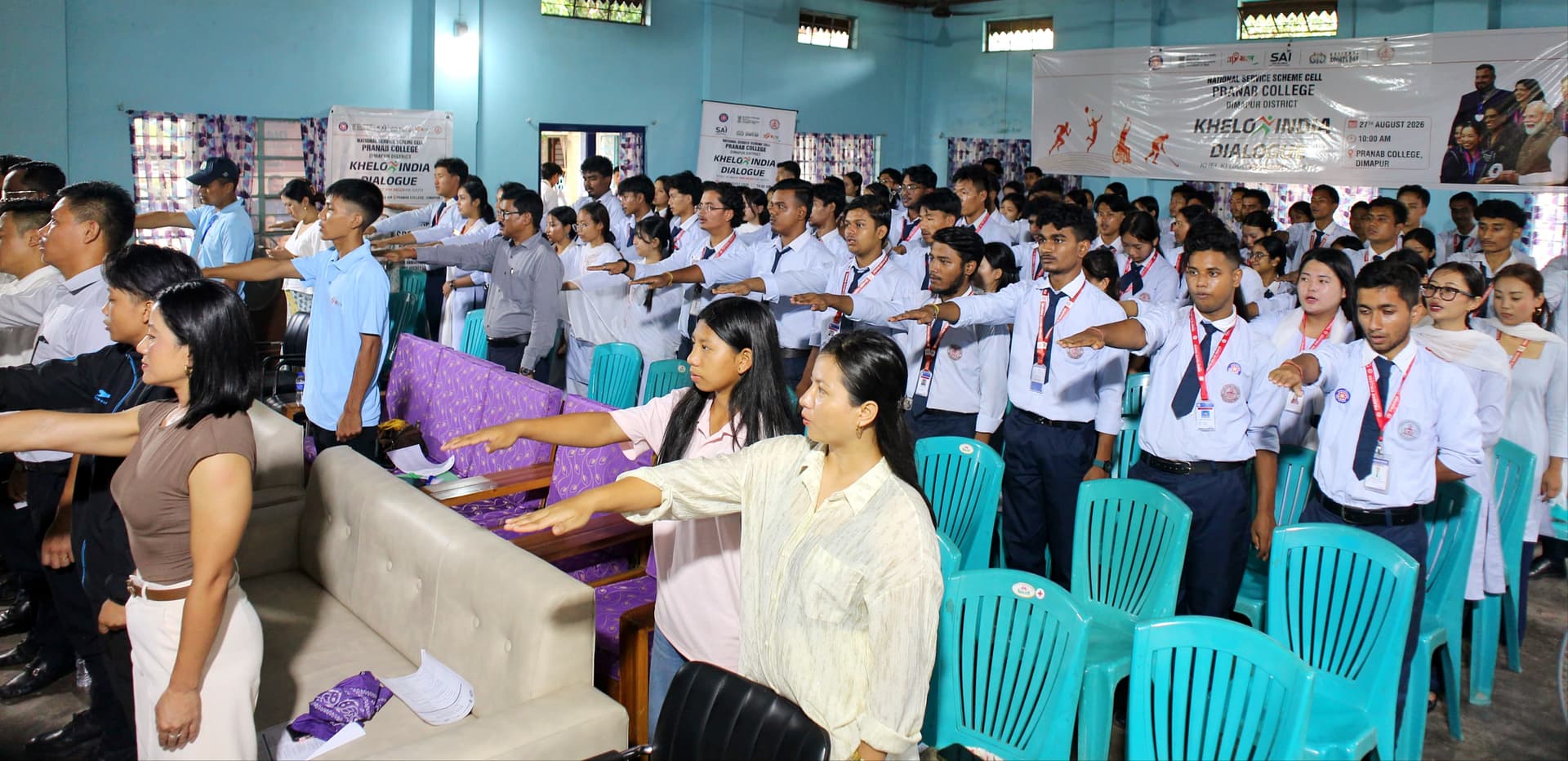 National Sports Day Observed at Pranab College